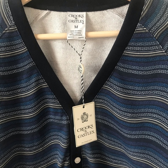 NWT Crooks and Castles blue cardigan - Picture 8 of 11